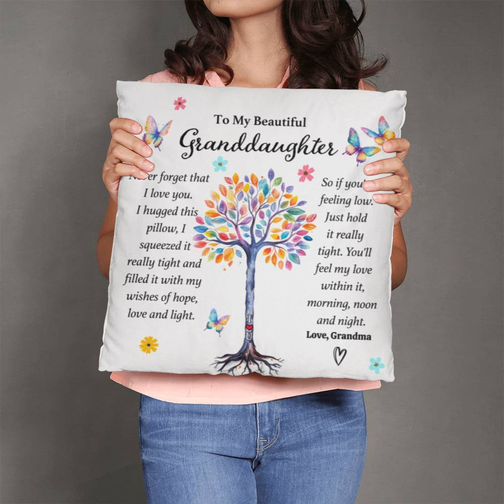 To My Granddaughter - Big Hug Pillow