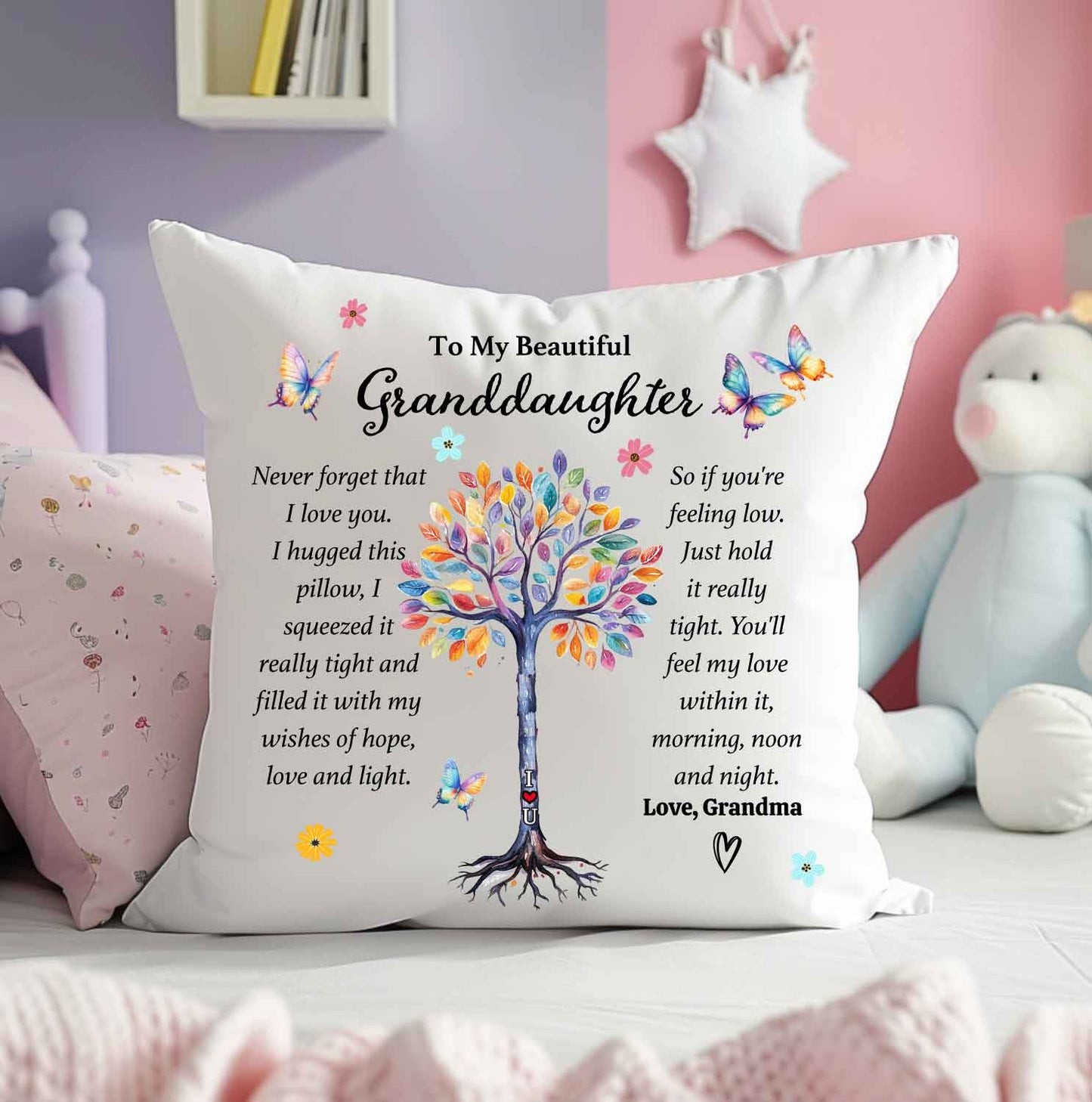 To My Granddaughter - Big Hug Pillow